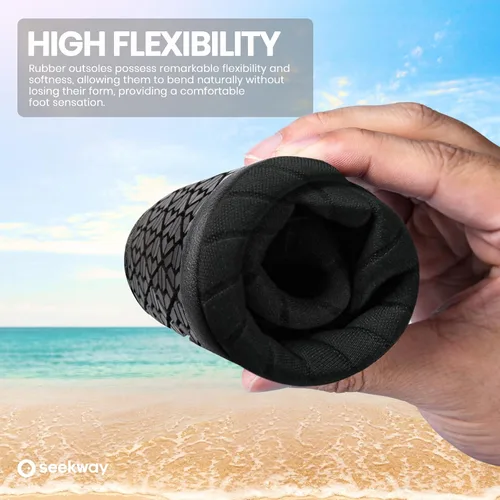 Vista 4 de SEEKWAY Zapatos de Agua para Hombre y Mujer Adultos, Medias Acuáticas de Secado Rápido, Antideslizantes, Descalzas para Playa, Natación, Río