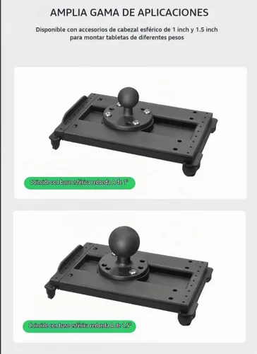 Vista 8 de Strg - Soporte industrial para tablet de 6.8 a 8.5 pulgadas (montaje de bola no incluido) Tablet Mount for Height: 6.8" - 8.5" Width: 4.52" Depth