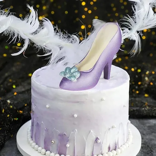 Vista 4 de Molde 3D para zapatos de chocolate de alta colina, molde de pastel de chocolate, molde de decoración de pasteles de fondant, molde de tacón alto 3D