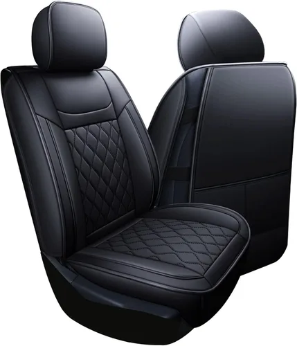 Vista 5 de Huidasource Fundas de asiento para Jeep Grand Cherokee, 2 piezas de cuero impermeable personalizado para asientos de coche, protectores compatibles