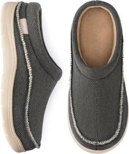 Vista 12 de Zigzagger - Pantuflas tipo mocasín para hombre, para interiores y exteriores, pantuflas cálidas, cómodas, mullidas y anchas