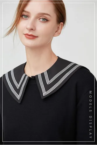 Vista 3 de SUZALA Collares de Dickey para mujer, de media camisa, con diseño floral, falsos, para suéter