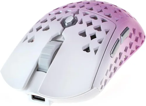 Vista 5 de Vancer Gretxa - Mouse inalámbrico ultraligero para juegos con sensor 3370 PTFE 243oz color rosa desvanecido
