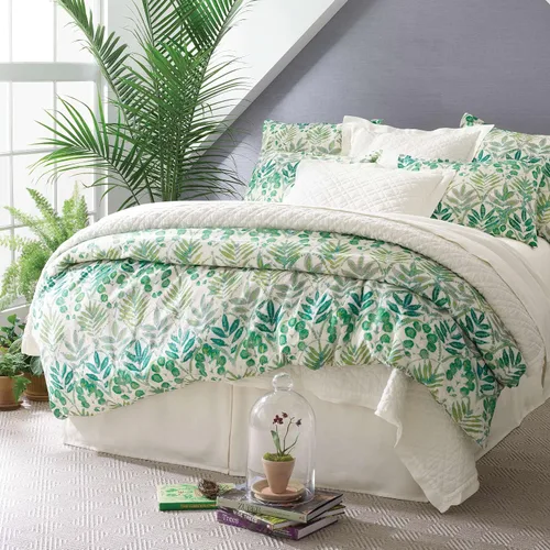 Vista 3 de Pine Cone Hill Lush Linen - Falda de cama color marfil, tamaño individual, patrón sólido marfil Crema
