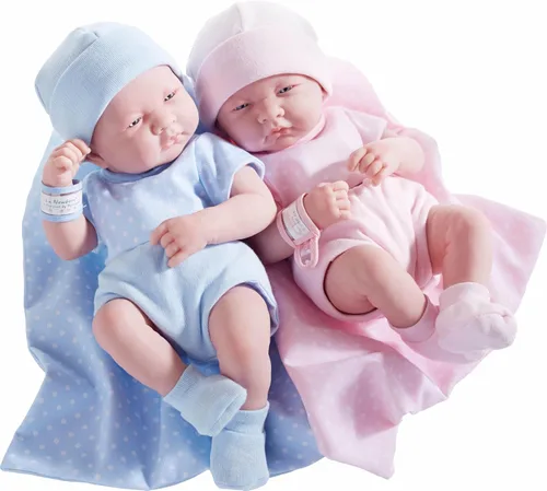 Vista 7 de La Newborn de JC Toys, Real Boy in Blue, Rosado