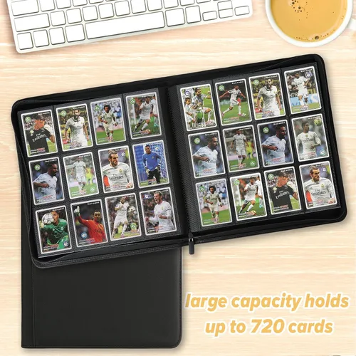 Vista 4 de GERMUN Carpeta de tarjetas coleccionables con 12 bolsillos, 720 bolsillos, carpeta de colección de tarjetas, carpeta de álbum de tarjetas para MTG
