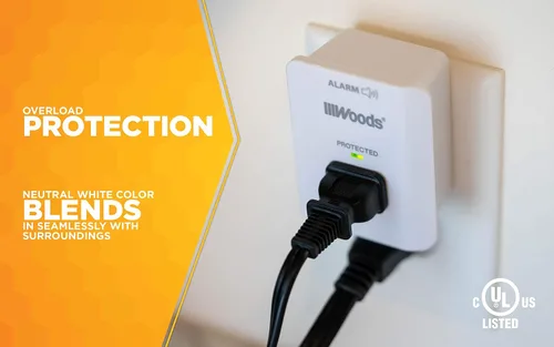 Vista 3 de Southwire Woods - Protector contra sobretensiones - 1 toma de corriente - Protección contra sobretensiones de electrodomésticos 1080J - Luz