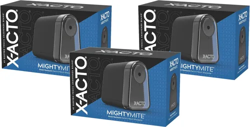 Vista 9 de X-ACTO Sacapuntas, Sacapuntas Eléctrico Mighty Mite, con Pencil Saver®, motor SafeStart®, color negro, 1 unidad, para el hogar, oficina, escuela