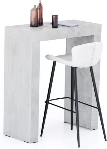 Vista 41 de Mobili Fiver Evolution - Mesa alta de bar de cocina fabricada en Italia Ahorra Espacio, Mesa de altura de mostrador montada en la pared para 1