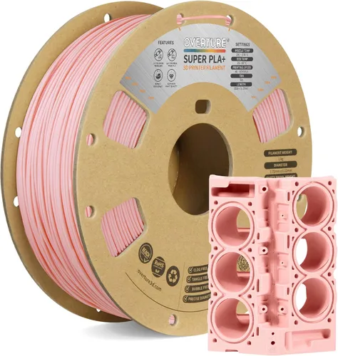 Vista 38 de Overture PLA Plus (PLA+) Filamento de 1/16 pulgadas, dureza mejorada con rollo PLA, con superficie de construcción 3D de 7.87 × 7.87 pulgadas, PLA