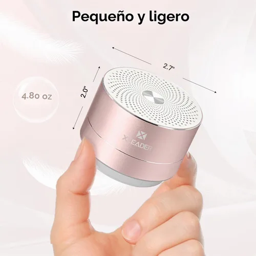 Vista 2 de Mini altavoz Bluetooth para la ducha, altavoz impermeable IPX6, con luces RGB, micrófono, cordón de silicona portátil, ventosa, sonido claro
