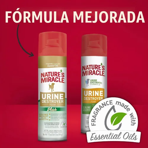 Vista 9 de Nature's Miracle Destructor de orina de perros Plus, fórmula enzimática para manchas severas de orina de perro, 17.5 onzas Destroys the Toughest