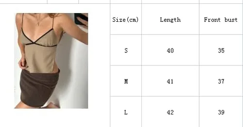 Vista 5 de WZTYYDS Top corto sin espalda para mujer, sexy, con tirantes delgados, camisola de verano para salir, lindo chaleco con cordones