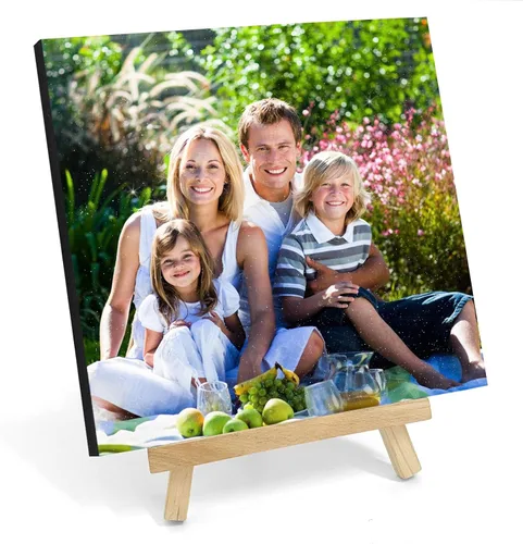 Vista 7 de Marco de fotos personalizado con soporte, impresión de imagen personalizada, regalos de fotos personalizados para decoración del hogar, exhibición