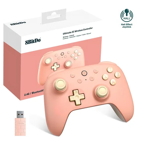Vista 13 de 8Bitdo Ultimate 2C Wireless Controller for Windows PC and Android, with 1000Hz Polling Rate, Hall Effect Joysticks and Hall Triggers, and Remappable