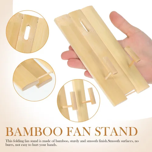 Vista 6 de FOMIYES Soporte para ventilador japonés, estante plegable decorativo para almacenamiento y organización en el hogar, 5.51 x 2.95 x 1.57 pulgadas