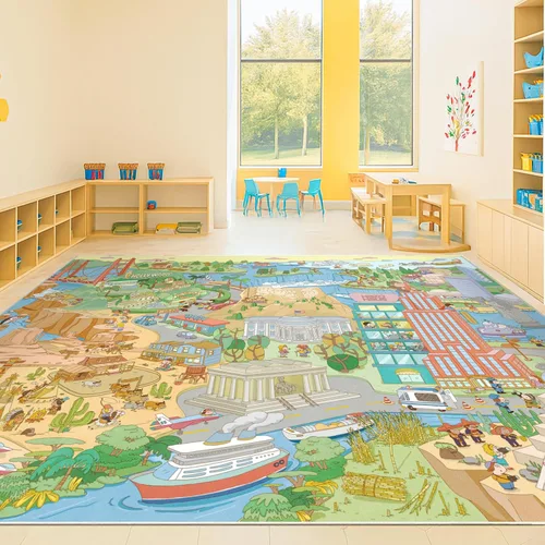 Vista 36 de Alfombra preescolar del alfabeto de 3 x 5 para niños pequeños, alfombra de juego ABC suave para el aprendizaje del bebé, alfombra educativa