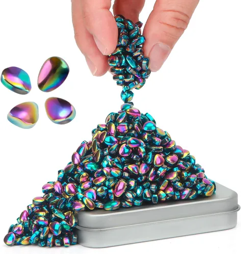 Vista 16 de Más de 300 masillas de ferrita originales de color negro, piedras sensoriales, para adultos para aliviar el estrés y el escritorio, artículos