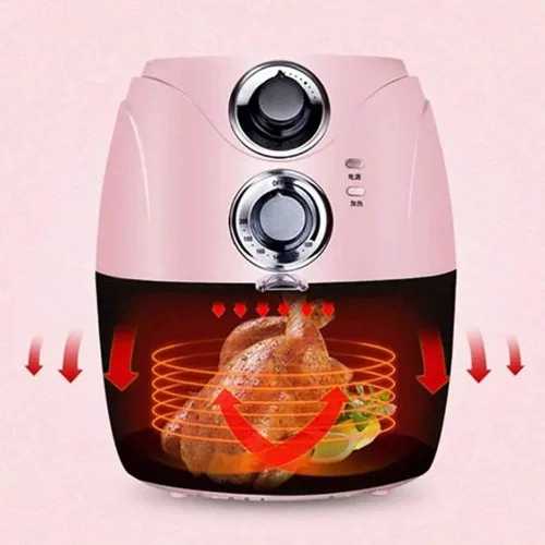 Vista 4 de 2.5L Air Fryer Household Oil-free, Timer & Temperature Control, Oil-Free, Non Stick Fry Basket, Dishwasher Safe Parts(Black)