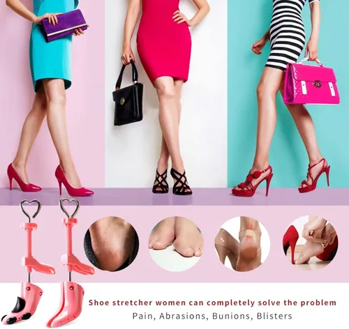 Vista 5 de Parts3A Camilla de zapatos para hombres y mujeres, par de estiradores de zapatos ajustables de 4 vías para estirar la longitud del ancho