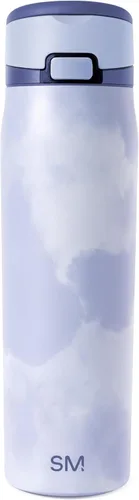 Vista 83 de Simple Modern Mesa Loop - Botella de agua con popote cubierto y asa Botellas de acero inoxidable aisladas de 24 onzas aptas para portavasos