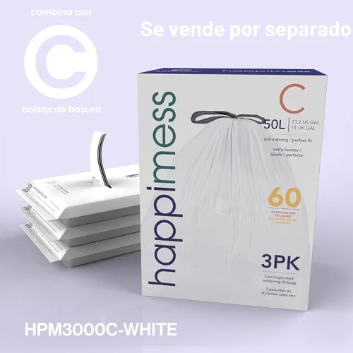Vista 5 de happimess Bote de basura ovalado con sensor de movimiento de 13.2 galones