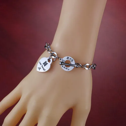 Vista 3 de BOSATE Kpop Bangtan - Pulsera de bangtan para niños pulsera del ejército para amarte a ti mismo bangtan para niños regalo para amantes de Bangtan