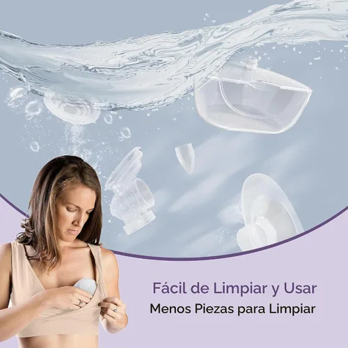 Vista 7 de Extractor de leche manos libres: extractor de leche portátil con 3 modos/9 niveles/pantalla LED, bajo ruido, para inserto de cojín de silicona