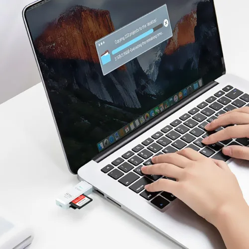 Vista 6 de Lector de tarjetas SD USB para PC, adaptador de tarjeta micro SD a USB, lector de tarjetas para lector de tarjetas de memoria de cámara, lector