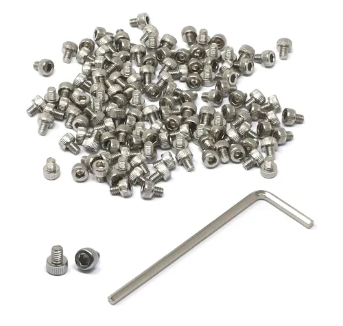 Vista 73 de iexcell Kit de tornillos de cabeza hexagonal de acero inoxidable 304, 100 unidades M2 x 0.157 in, paso de rosca de 0.016 in