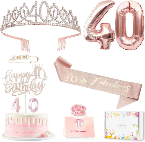 Vista 27 de Decoraciones de cumpleaños número 10 para niña, juego de velas con forma de corona 10º