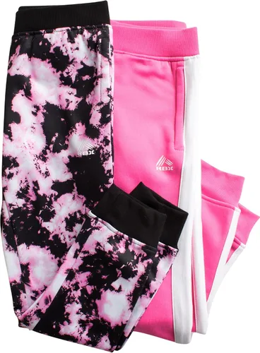 Vista 2 de RBX Pantalones deportivos para niña - Paquete de 2 pantalones deportivos de forro polar (tamaño 4-16)
