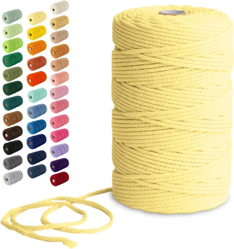 Vista 137 de Nook Theory Hilo de macramé de 3mm 109 yardas - Cuerda de macramé suave de 4mm, 5mm perfecta para nudos - Suministros de macramé para colgadores