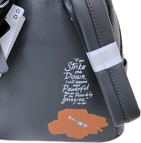 Vista 5 de Loungefly Exclusivo bolso de hombro con doble correa de Star Wars Darth Vader y Obi-Wan, Multi color, Mini