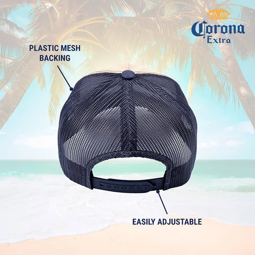 Vista 5 de Corona - Gorra de béisbol ajustable de malla con ala curvada