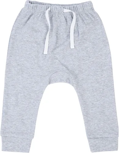 Vista 3 de SOBOWO Paquete de 3 pantalones deportivos de algodón para bebés recién nacidos para niños y niñas 0-3T entrelazados 195 GSM Gris