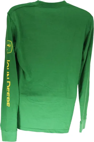 Vista 8 de John Deere Camiseta de manga larga sólida con logotipo en la manga Negro