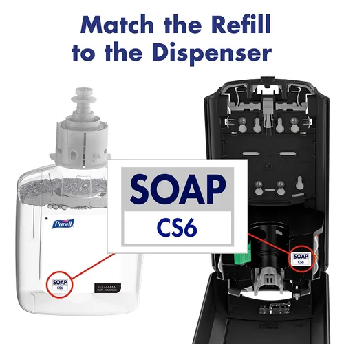 Vista 6 de PURELL Healthcare HEALTHY SOAP 2% CHG Espuma antimicrobiana, repuesto de 40.6 fl oz para dispensador de jabón sin contacto PURELL CS6 (paquete de 2)