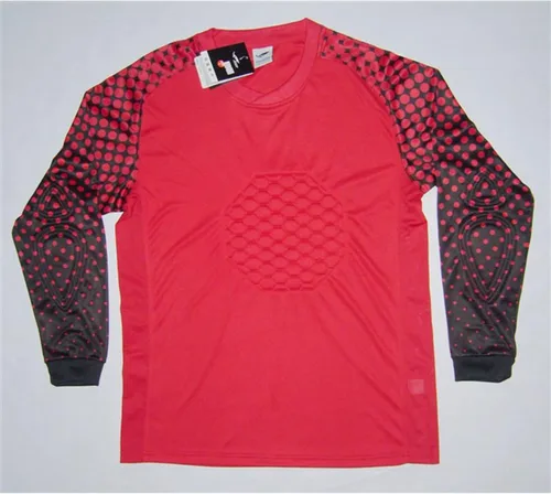 Vista 3 de Fldy Camisa de portero acolchada para niños, manga larga, conjunto de jersey y pantalones de fútbol para uniforme de fútbol, kit de portero