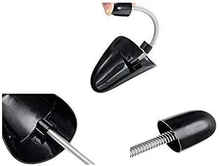 Vista 5 de UPSTORE 4 pares negros de plástico ajustable para hombre, zapatos para adultos, soporte para botas, soporte práctico, portátil, soporte de zapatos