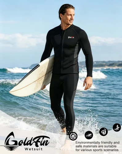 Vista 2 de GoldFin Pantalones de neopreno para hombre de 0.079 in Negro