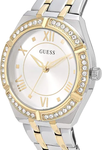 Vista 2 de Guess Reloj acentuado de cristal de 1417in plateado