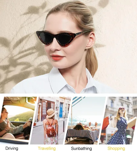 Vista 5 de Gafas de sol polarizadas para mujeres y hombres, lentes de sol de moda que reducen el deslumbramiento