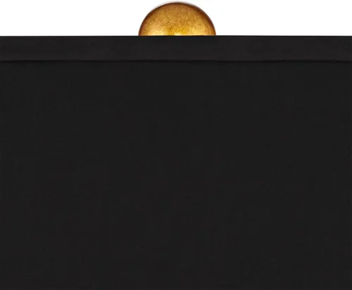 Vista 3 de Possini Euro Design Judith - Lámpara de mesa de lujo moderna de mediados de siglo, 28.75 pulgadas de alto, tela negra dorada, rectangular