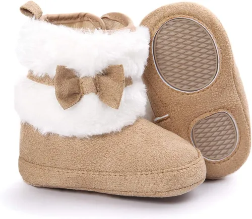 Vista 3 de LIVEBOX Prewalker Botas de invierno para bebés y niñas con suela antideslizante suave de alta calidad