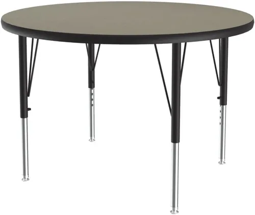 Vista 143 de Correll - Mesa rectangular de actividades para el aula de 24 x 36 pulgadas, altura ajustable (19-29 pulgadas), parte superior de nogal colonial