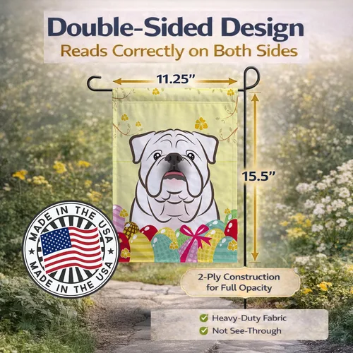 Vista 150 de Caroline's Treasures BB1923GF Bandera decorativa para jardín con diseño de Border Collie, para caza de huevos de Pascua, para jardín, jardín, patio