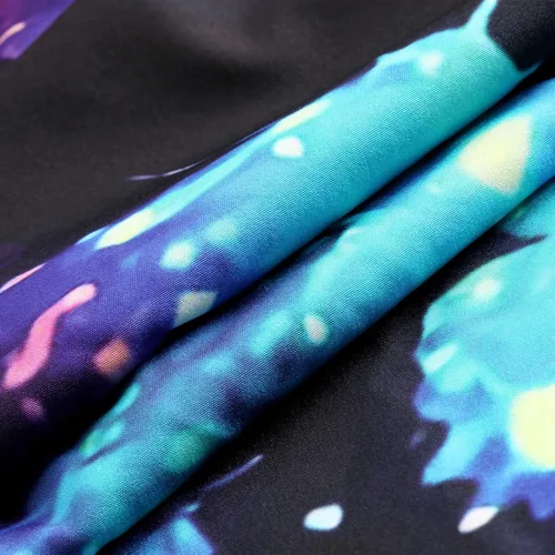 Vista 5 de Vestido de verano para mujer, estampado floral, elegante, de manga corta, fluido, vestido largo casual, a la moda, para fiestas, uso diario