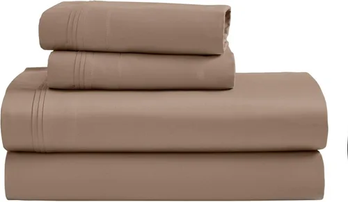 Vista 21 de SUPERIOR Juego de sábanas de algodón egipcio de 4 piezas, lujo de 1500 hilos, diseño moderno, sábanas sostenibles, básicos ultrasuaves, sólido