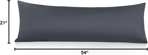 Vista 8 de Leeden - Funda de almohada de algodón para el cuerpo de 800 hilos, ultrasuave y transpirable para adultos, cierre de sobre, 21 x 54 pulgadas